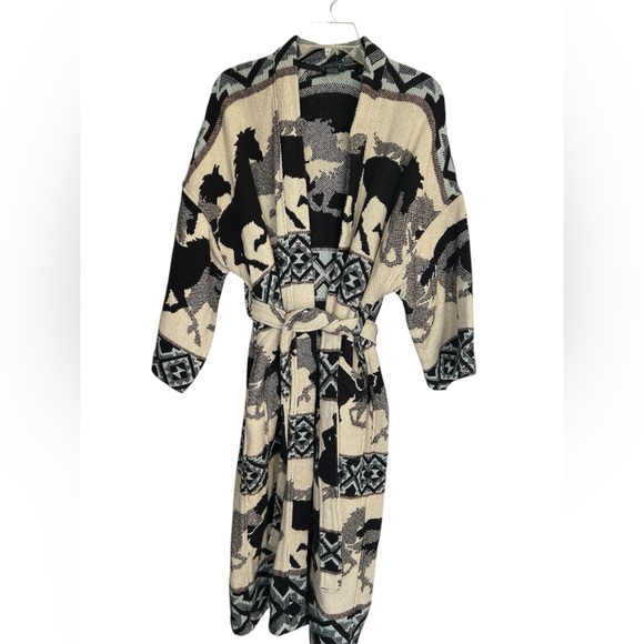 Coldwater Creek vintage Southwest Design cotton robe Womens One Size Fits Most - Picture 5 of 12
